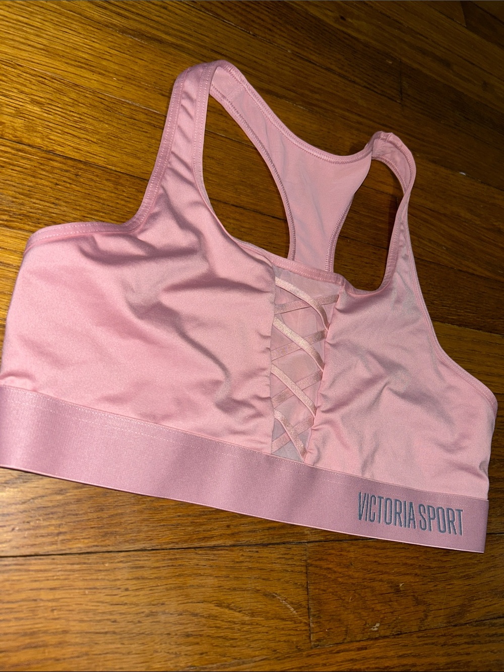 Victoria's Secret Pink Lace-Up Racerback Sports Bra